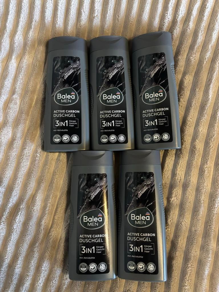 5x Balea Men Active Carbon Douchegel 3in1, Ophalen of Verzenden, Nieuw, Bad & Douche