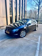 Seat Leon 1.8 TSI 180PK Dsg-7 panormadak trekhaak, Auto's, 1227 kg, Zwart, 4 cilinders, Leder en Stof