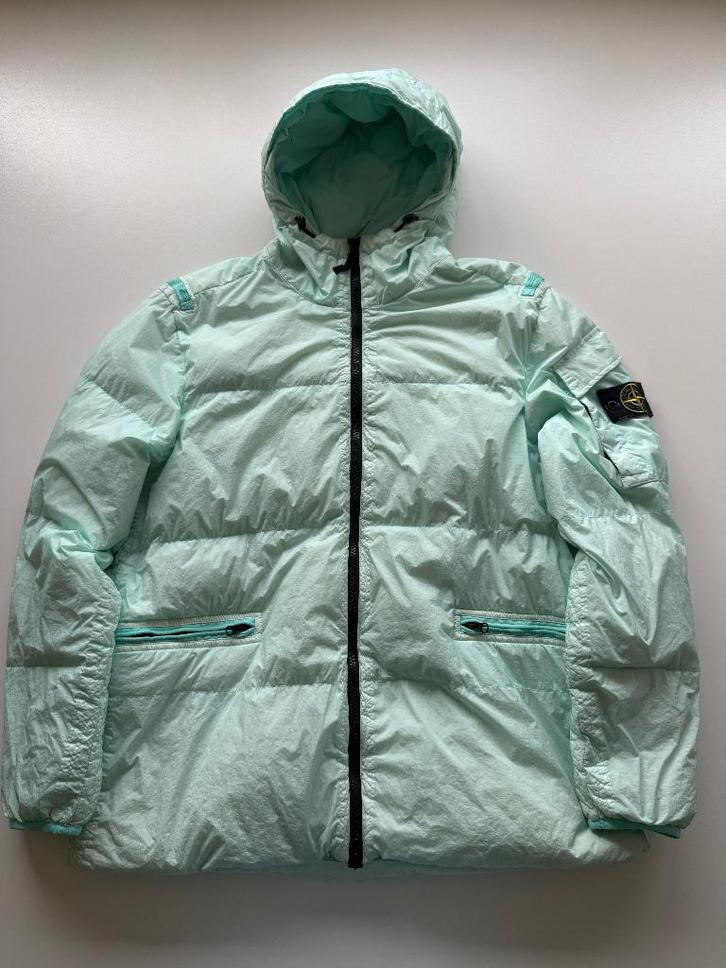 Stone Island Garment Dyed Down Jacket XL, Kleding | Heren, Jassen | Winter, Zo goed als nieuw, Maat 56/58 (XL), Groen, Ophalen of Verzenden