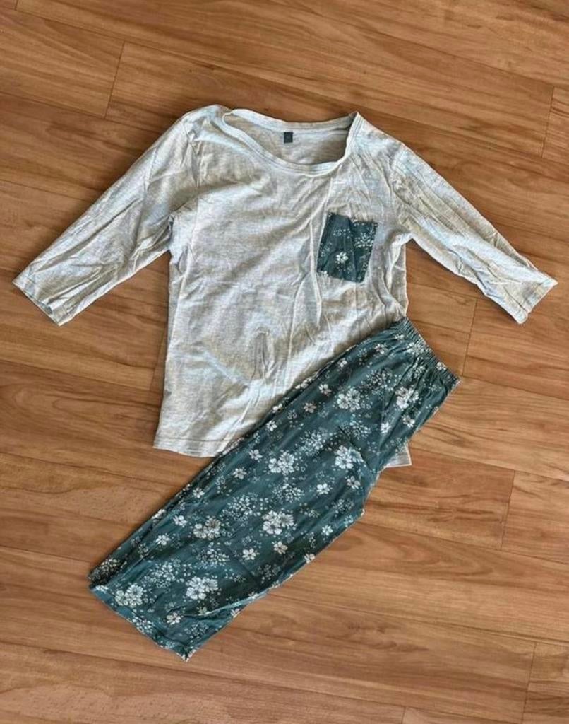 Pyjama grijs en met print, maat m, Ophalen of Verzenden, Zo goed als nieuw