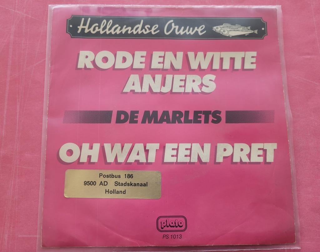 Marlets - Rode en witte anjers - Oh wat een pret., Cd's en Dvd's, Vinyl | Nederlandstalig, Ophalen, Zo goed als nieuw, Overige formaten