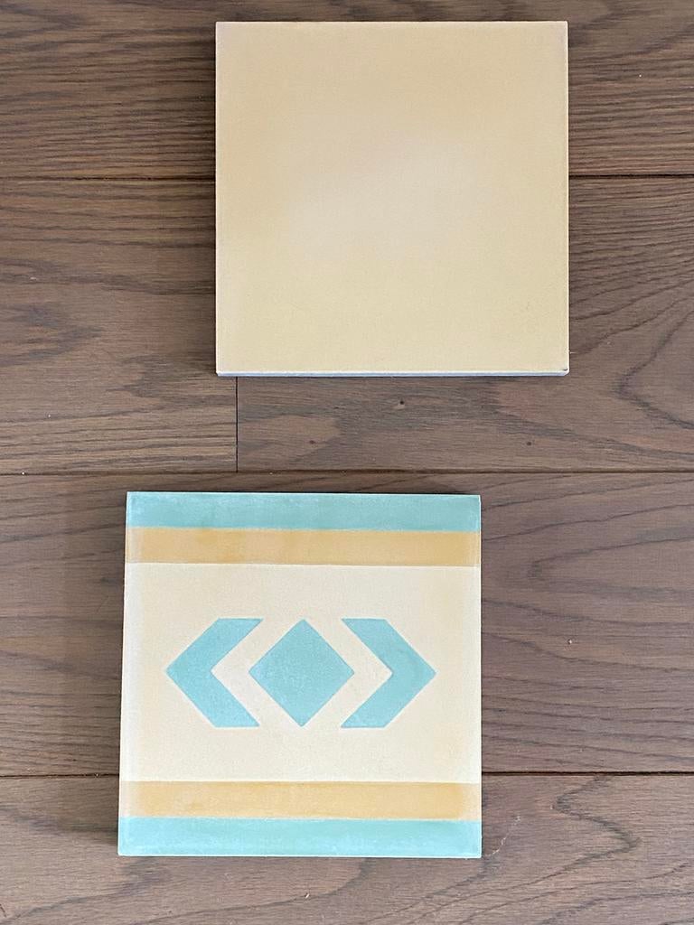 Gekleurde en gele tegels 20x20 cm, Ophalen, Keramiek, Nieuw, 20 tot 40 cm