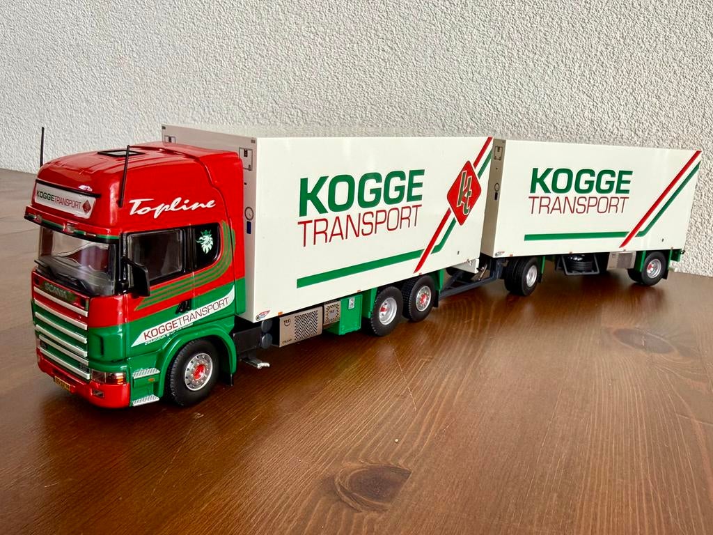 Tekno Kogge Transport, Scania 124L,420 TOPLINE - nr: 085/180, Hobby en Vrije tijd, Ophalen of Verzenden, Zo goed als nieuw, Bus of Vrachtwagen