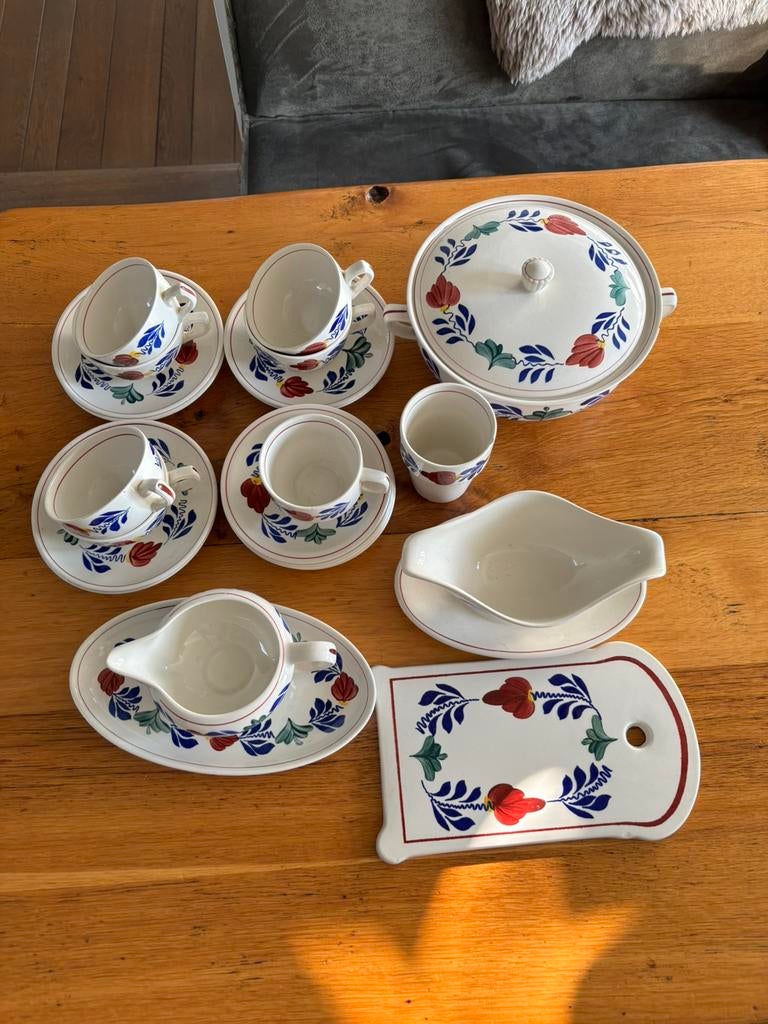 Boerenbont  servies, Ophalen