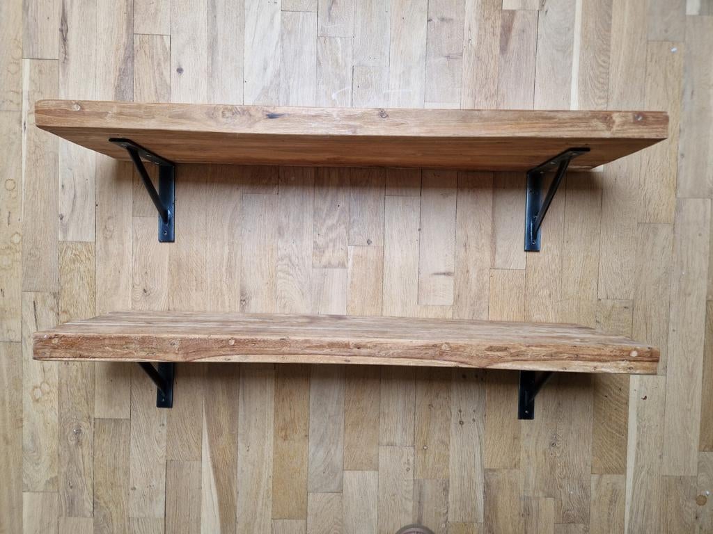Houten wandplank 2x, Huis en Inrichting, Woonaccessoires | Wandplanken en Boekenplanken, Ophalen