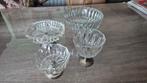 Diverse kristalen schalen met verzilverde voet, Ophalen of Verzenden