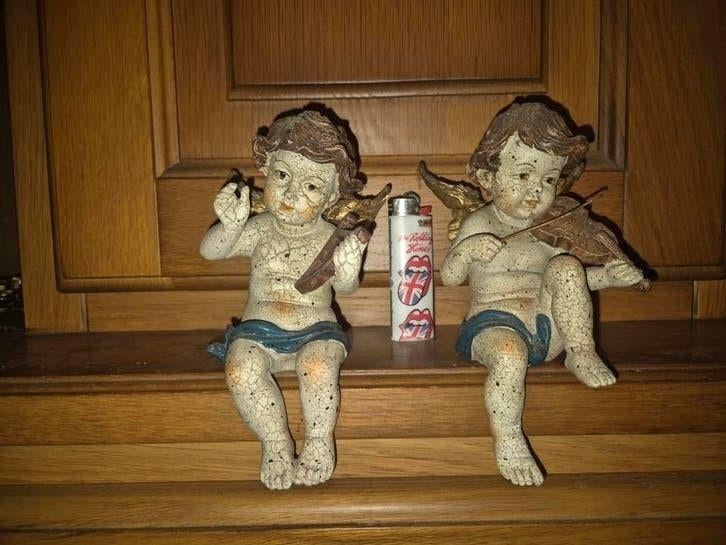2 leuke engelen, Verzamelen, Beelden en Beeldjes, Ophalen, Zo goed als nieuw