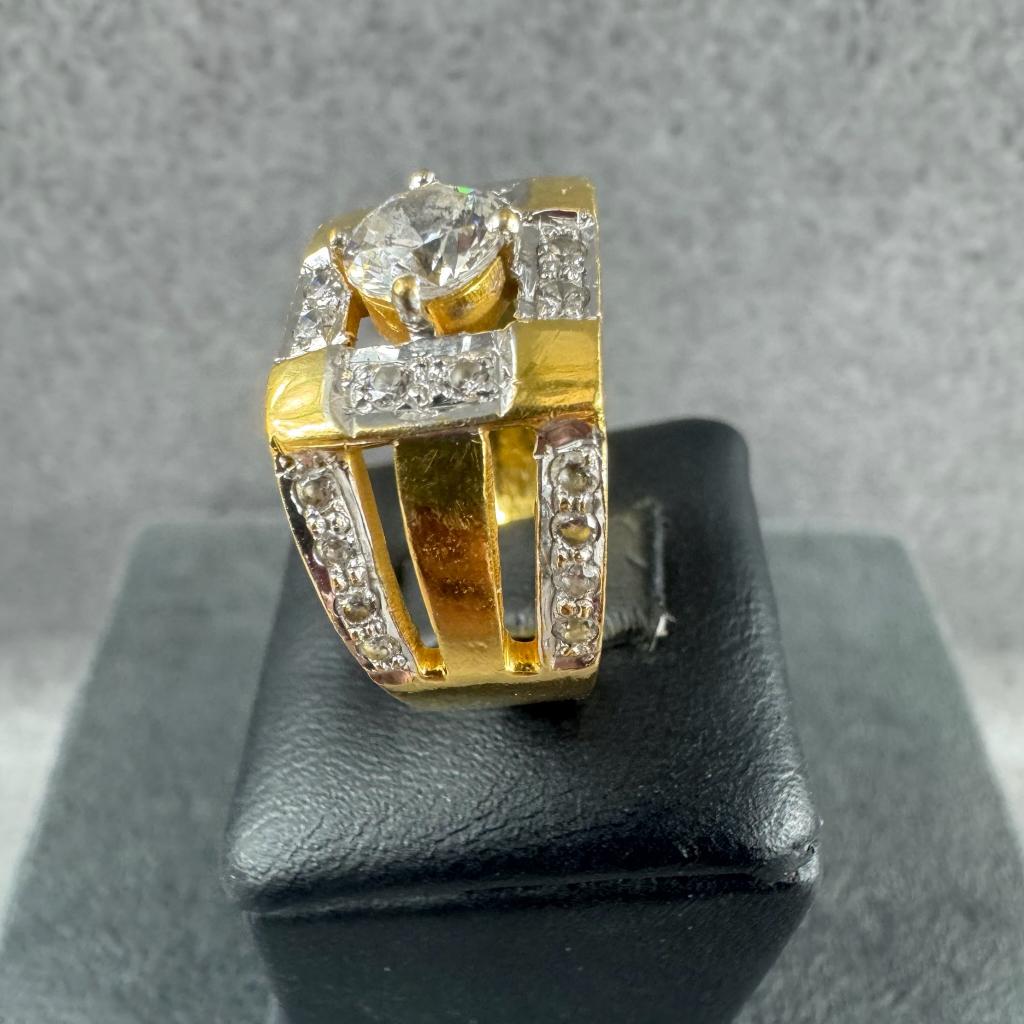 Gouden Ring | 22k | 8,25g | bandring | 17,75 | 407037, Gebruikt, Ophalen of Verzenden, 17 tot 18, Dame of Heer