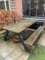Picknick bank, Tuin en Terras, Picknicktafels, Ophalen, Gebruikt, Rechthoekig, Hout