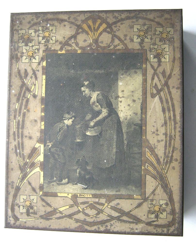 Oud metalen blik, Verzamelen, Blikken, Ophalen of Verzenden, Gebruikt, Overige, Overige merken