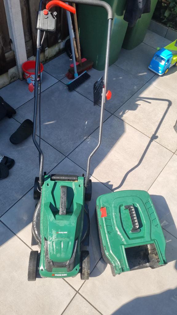 Parkside Elektrische Grasmaaier met Opvangbak, Tuin en Terras, Grasmaaiers, Cirkelmaaier, Gebruikt, Elektrische grasmaaier, Ophalen of Verzenden