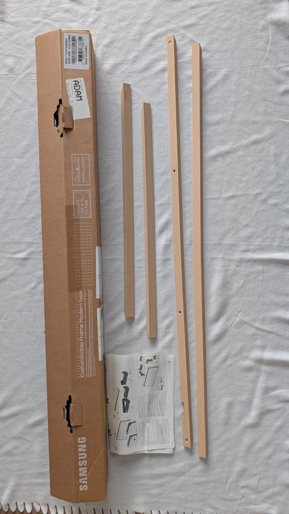 Beige lijst 55 inch Samsung The Frame, Audio, Tv en Foto, Televisie-accessoires, Nieuw, Ophalen of Verzenden