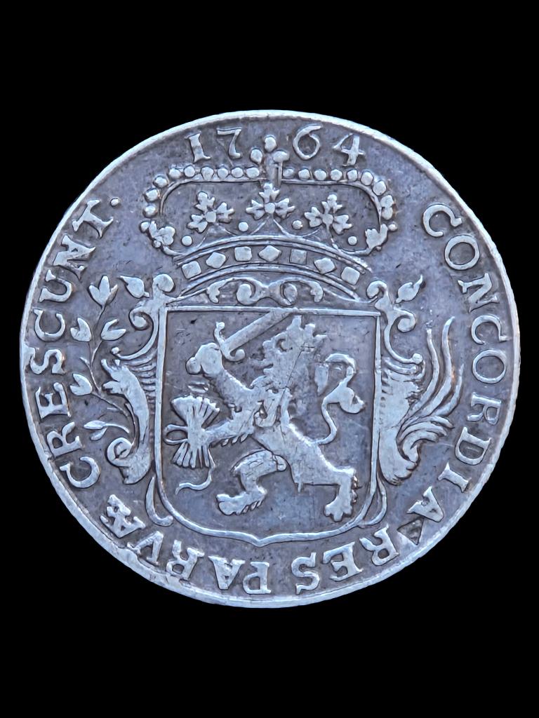 Kwart Dukaat Zeeland 1764, Postzegels en Munten, Munten | Nederland, Vóór koninkrijk, Zilver, Losse munt, Overige waardes