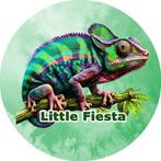 L1448 icing frosting kameleon 18cm eetbare taart print top, Ophalen of Verzenden, Nieuw, Taarten, Versiering