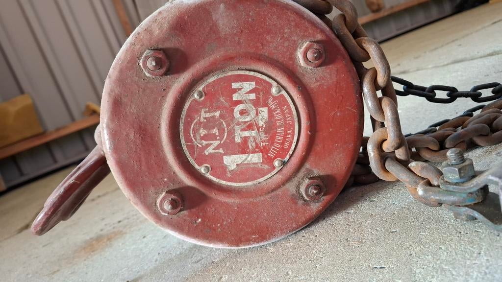 Handtakel / kettingtakel 1 ton, Ophalen, Gebruikt, Handmatig