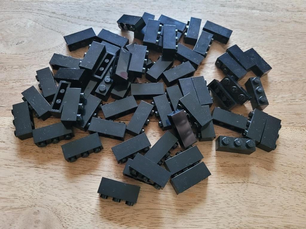 Partij J754=100x Nieuwe Lego stenen zwart 1x3