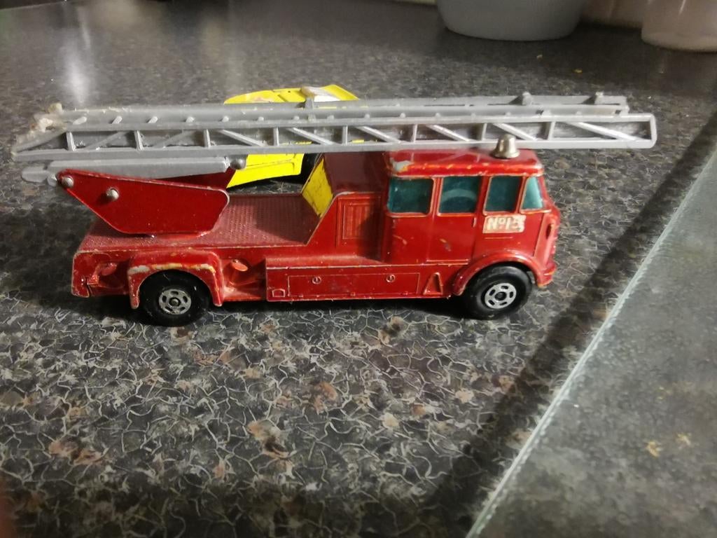 Vintage Matchbox Super Kings Merry weather fire engine K 15, Overige merken, Gebruikt, 1:32 tot 1:50, Ophalen of Verzenden