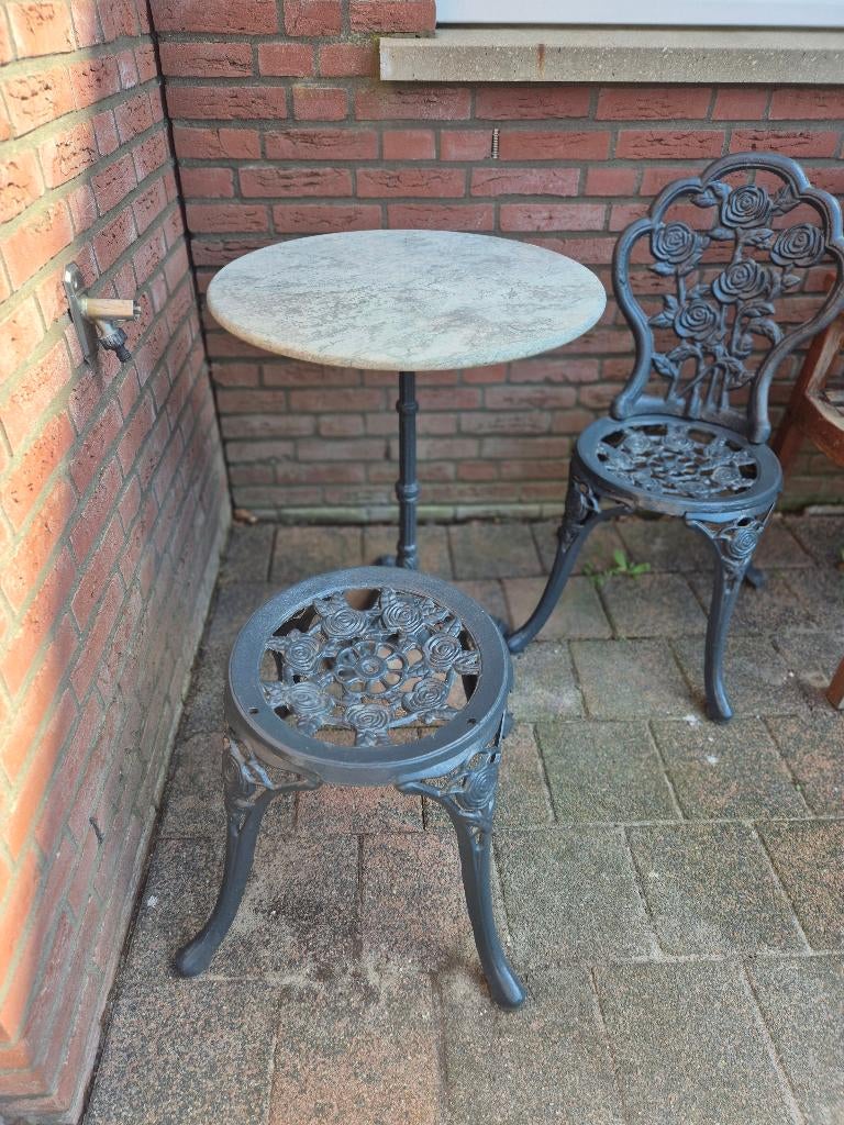 gietijzeren bistroset, tuinset, Tuin en Terras, Overige materialen, Gebruikt, Tuinset, Ophalen