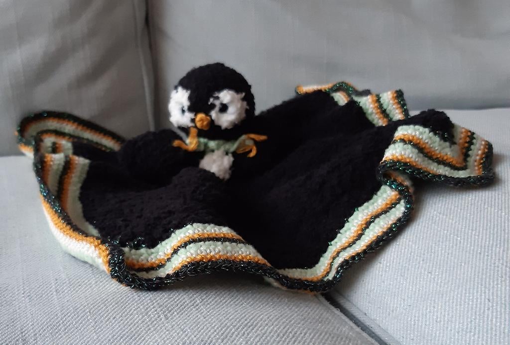 Mini knuffeldekentje / doekje Woolytoons Pinguïn, Ophalen, Nieuw, Kraamcadeau