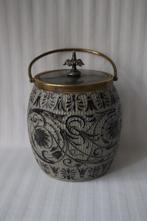 Antiek Duits majolica koekjestrommel 1930-1940, Antiek en Kunst, Ophalen of Verzenden