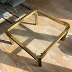 Salontafel messing en glas, Huis en Inrichting, Tafels | Salontafels, Ophalen, Overige materialen, Gebruikt, 50 tot 100 cm