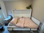 Opklapbed/ bedkast 140x200, Ophalen, Overige materialen, Gebruikt, Wit