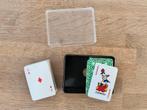 Onbespeelde mini speelkaarten in doosje klein stukje eraf, Een of twee spelers, Ophalen of Verzenden, Zo goed als nieuw