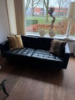 IKEA leren bank - Zwart, 2-3 persoons, Gebruikt, 150 tot 200 cm, Driepersoons, Ophalen of Verzenden
