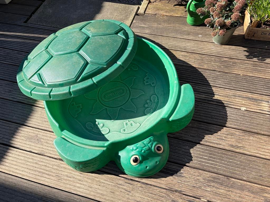 Little Tikes Schildpad Zandbak met Deksel, Ophalen, Gebruikt