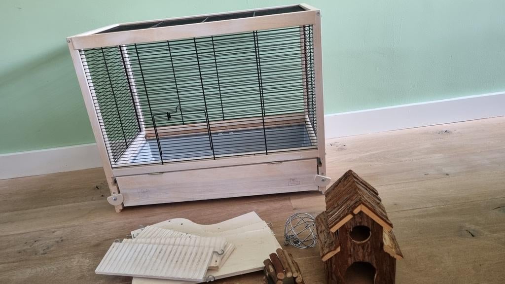 Hok voor klein knaagdier (villa), Dieren en Toebehoren, Knaagdieren en Konijnen | Hokken en Kooien, Ophalen, Gebruikt, Kooi, Minder dan 60 cm