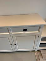 Wit dressoir met lades en deurtjes, Ophalen, Gebruikt, 100 tot 150 cm, Met lade(s)