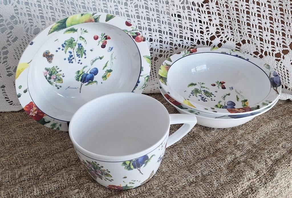 Mepal JBS schaaltjes + soepkom Fruit & Flowers, Ophalen of Verzenden, Gebruikt