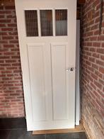 Binnendeur 82,5 x 202 cm met glaspanelen, Ophalen, Gebruikt, 80 tot 100 cm, Binnendeur