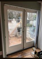 Hardhouten kozijn hardhouten tuindeuren dubbel glas driepunt, Ophalen of Verzenden, Zo goed als nieuw, Hout, Raamkozijn