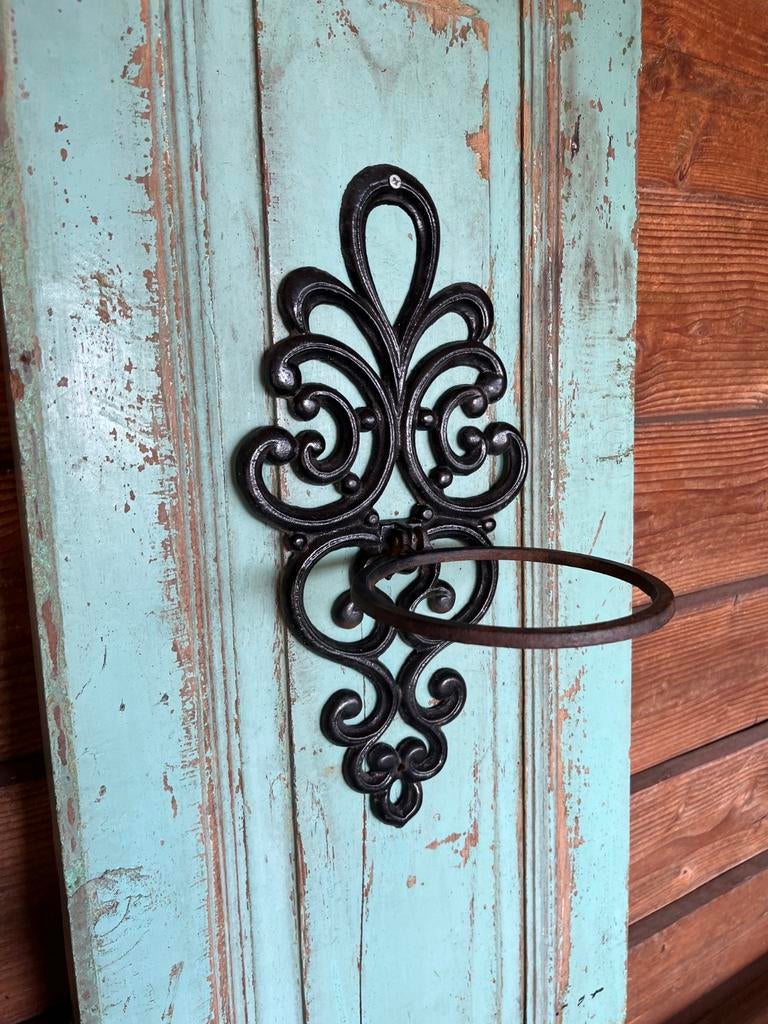 Zwart gietijzeren bloempot houder, Ophalen of Verzenden