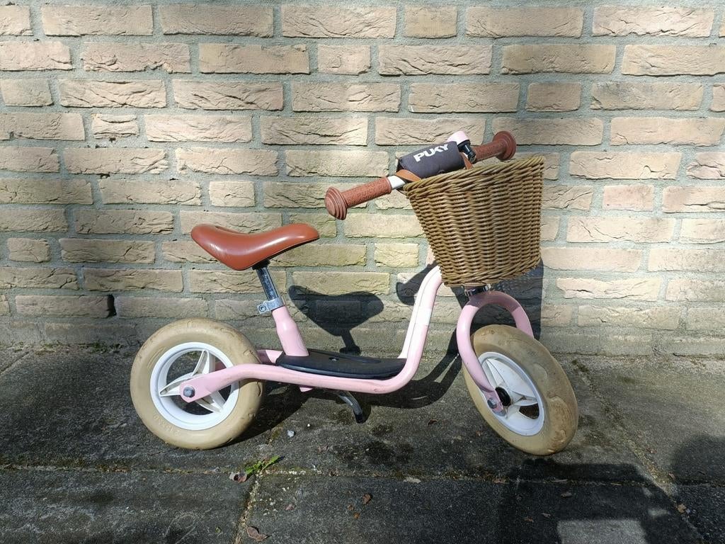 Puky Classic Loopfiets Roze met Mandje, Standaard en Bel, Kinderen en Baby's, Speelgoed | Buiten | Voertuigen en Loopfietsen, Ophalen of Verzenden