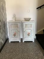 2 brocante nachtkastjes Queen Ann dressoir Queen Ann klein, Antiek en Kunst, Ophalen