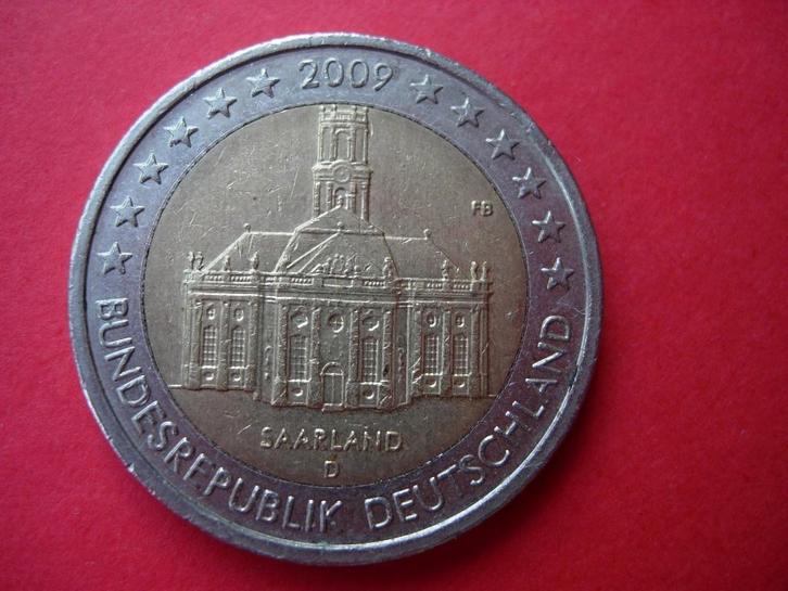 Duitsland € 2 2009 (D) "Ludwigskirche in Saarbrücken - Saarl, Postzegels en Munten, Munten | Europa | Euromunten, Losse munt, 2 euro