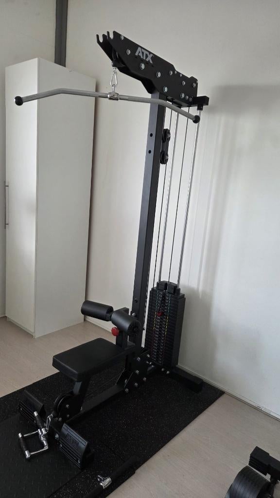 ATX Lat Machine pulley LSW-750 met Gewichtstapel ZGAN, Ophalen, Benen, Krachtstation, Zo goed als nieuw