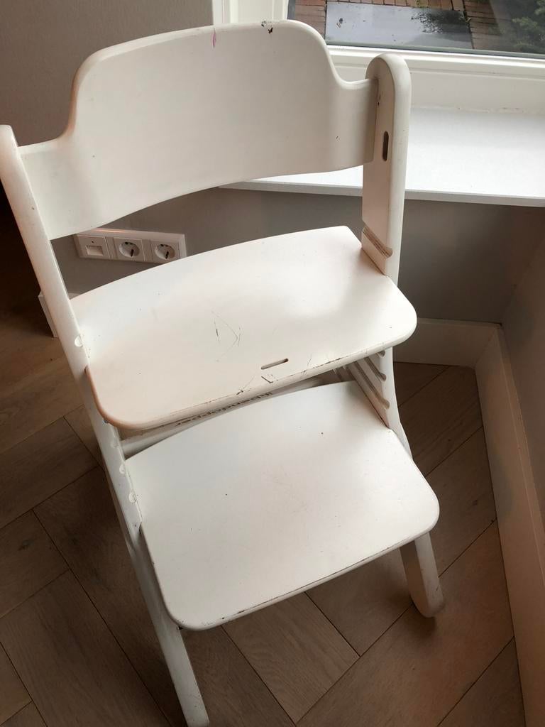 Dapper kinderstoel wit, Kinderen en Baby's, Kinderstoelen, Ophalen, Gebruikt, Meegroeistoel