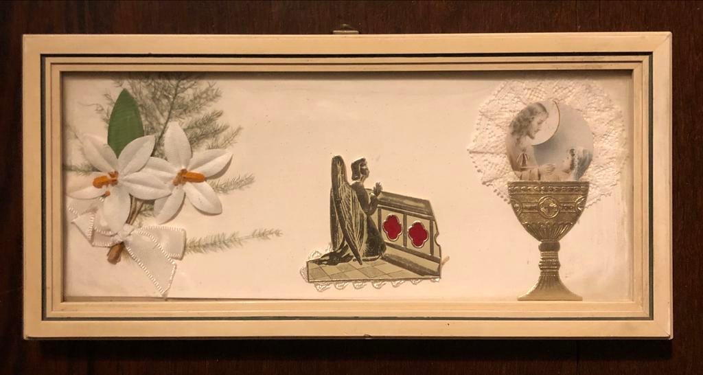 Vintage Religieus Diorama - Eerste Communie Cadeau, Verzamelen, Ophalen of Verzenden, Zo goed als nieuw, Kaart of Prent, Christendom | Katholiek