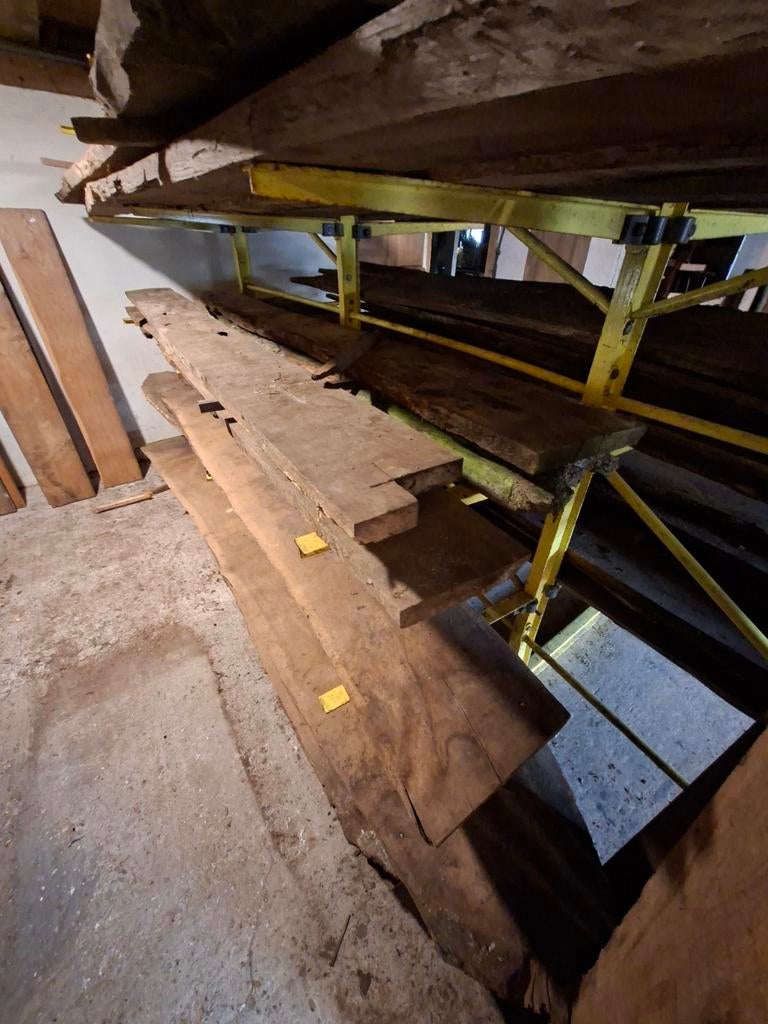 Eiken planken en gebint balken, Ophalen, Gebruikt