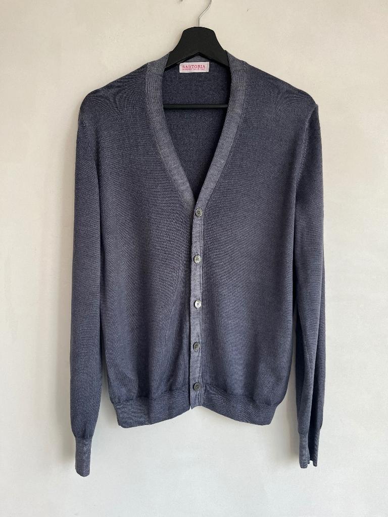 sartoria vestje maat 48 blauw grijs, Kleding | Heren, Truien en Vesten, Sartoria, Zo goed als nieuw, Verzenden, Maat 48/50 (M)