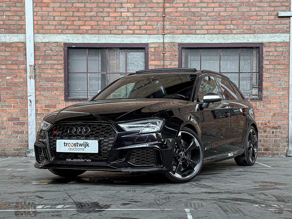 Audi RS3 Sportback 2.5 TFSI Quattro 400pk 2018, K-568-GN, Auto's, Automaat, Gebruikt, Euro 6, Zwart