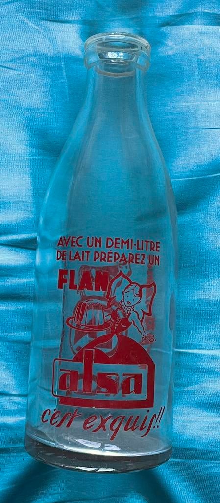 Zeer oude melkfles met reclameopdruk., Verzamelen, Glas en Borrelglaasjes, Ophalen of Verzenden, Overige typen