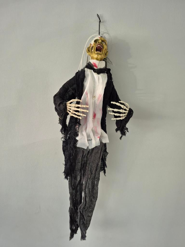 Griezelige Halloween Zombie Decoratie, Ophalen of Verzenden, Gebruikt, Versiering, Halloween of Griezel