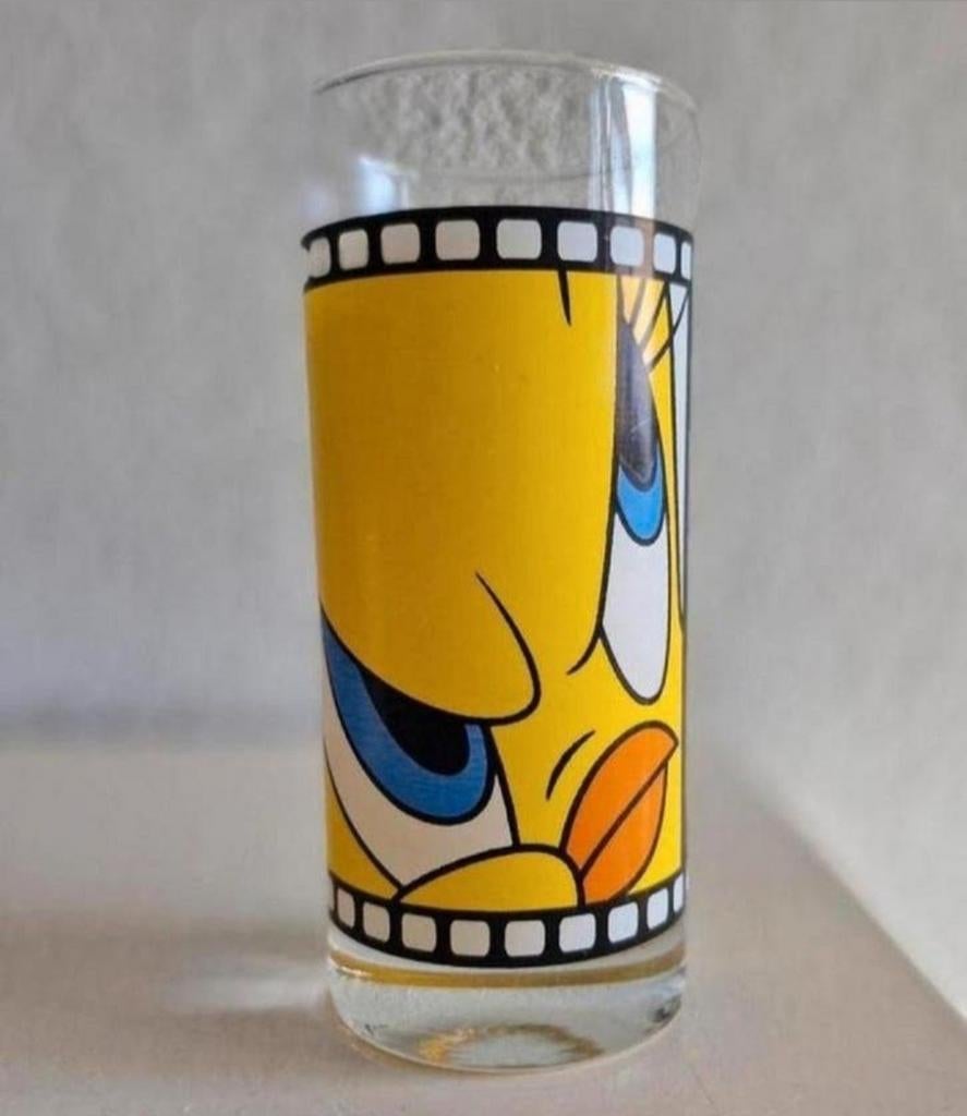 Glas Tweety Filmstrip 1997, Verzamelen, Ophalen of Verzenden, Zo goed als nieuw, Frisdrankglas