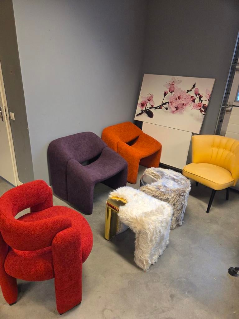 Luxe Design Stoelen en Poefs - Diverse Kleuren en Stijlen, Huis en Inrichting, Stoelen, Overige kleuren, Ophalen of Verzenden
