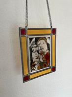 Glas in lood raamhanger met religieuze afbeelding, Antiek en Kunst, Ophalen of Verzenden