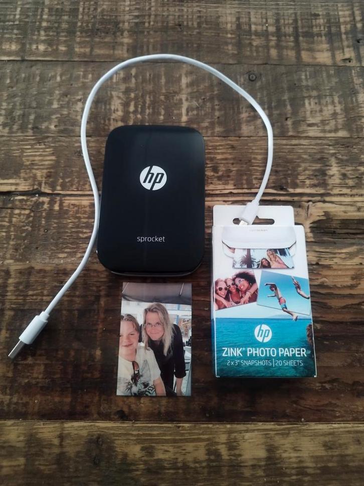 HP pocket printer foto printer met zink fotopapier, Computers en Software, Pocketprinters, Zo goed als nieuw, Ophalen of Verzenden